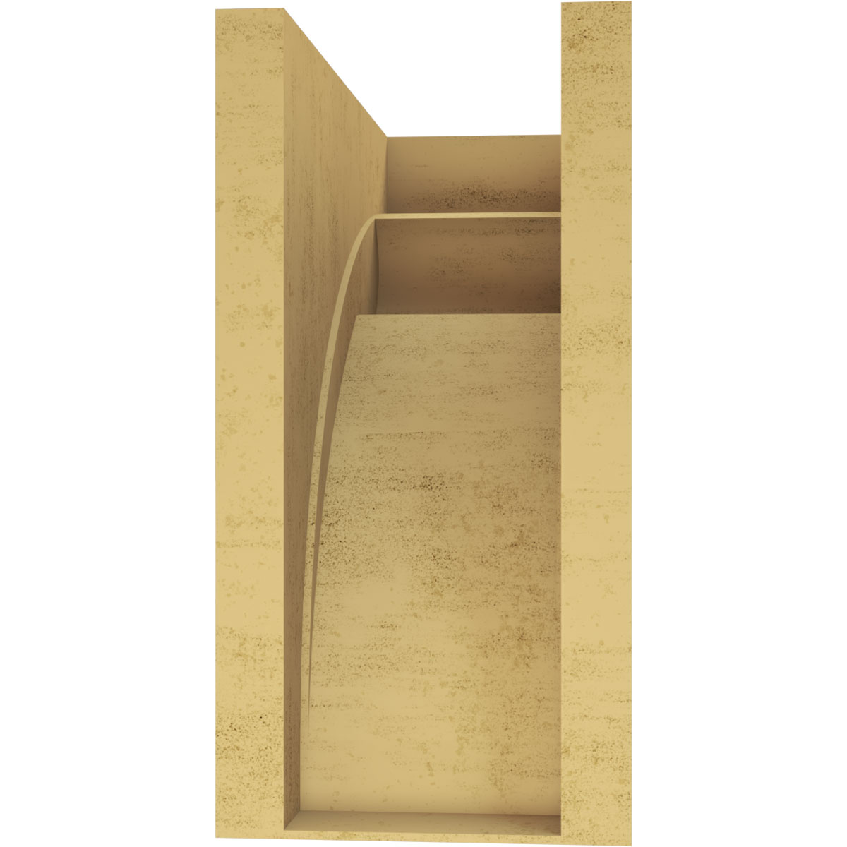 6"W x 12"D x 12"H Classic Viola Rough Cedar Woodgrain TimberThane Corbel, Primed Tan