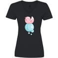 thumbnail image 3 of Inktastic Cute Axolotl Sitting on a Bubble Women's V-Neck T-Shirt, 3 of 5