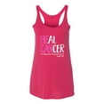 thumbnail image 2 of Faith Jesus Believe Awareness Tri-Blend Racerback Tank Top, Shocking Pink, Large, 2 of 3