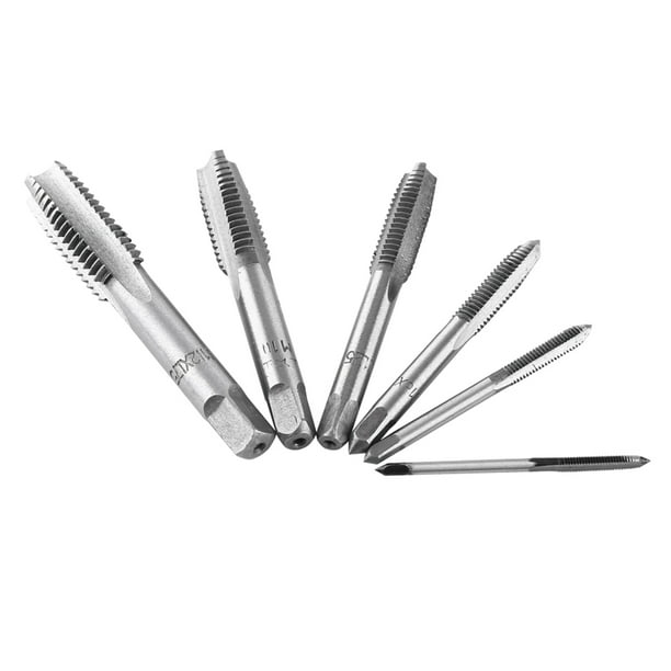 Juego de 12 machos de roscar manuales con flautas rectas M3/M4/M6/M8/M10/M12