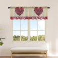 thumbnail image 2 of Sheer Valance Curtains for Kitchen Living Room Decor, Happy Valentine''s Day Red Rose Loving Heart Semi Sheer Curtain Voile Valance Rod Pocket Window Treatment Short Curtain Panel 54"x18", 2 of 6