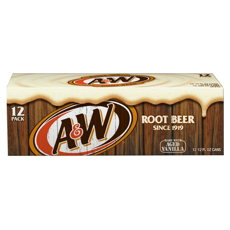 (2 Pack) A&W Root Beer, 12 Fl Oz Cans, 12 Ct (Best Natural Root Beer)