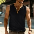 thumbnail image 6 of LIBRCLO Mens Tank Tops Solid Color Elastic V-Neck Shirts Fashionable Sports Leisure Fitness Tank, 6 of 8