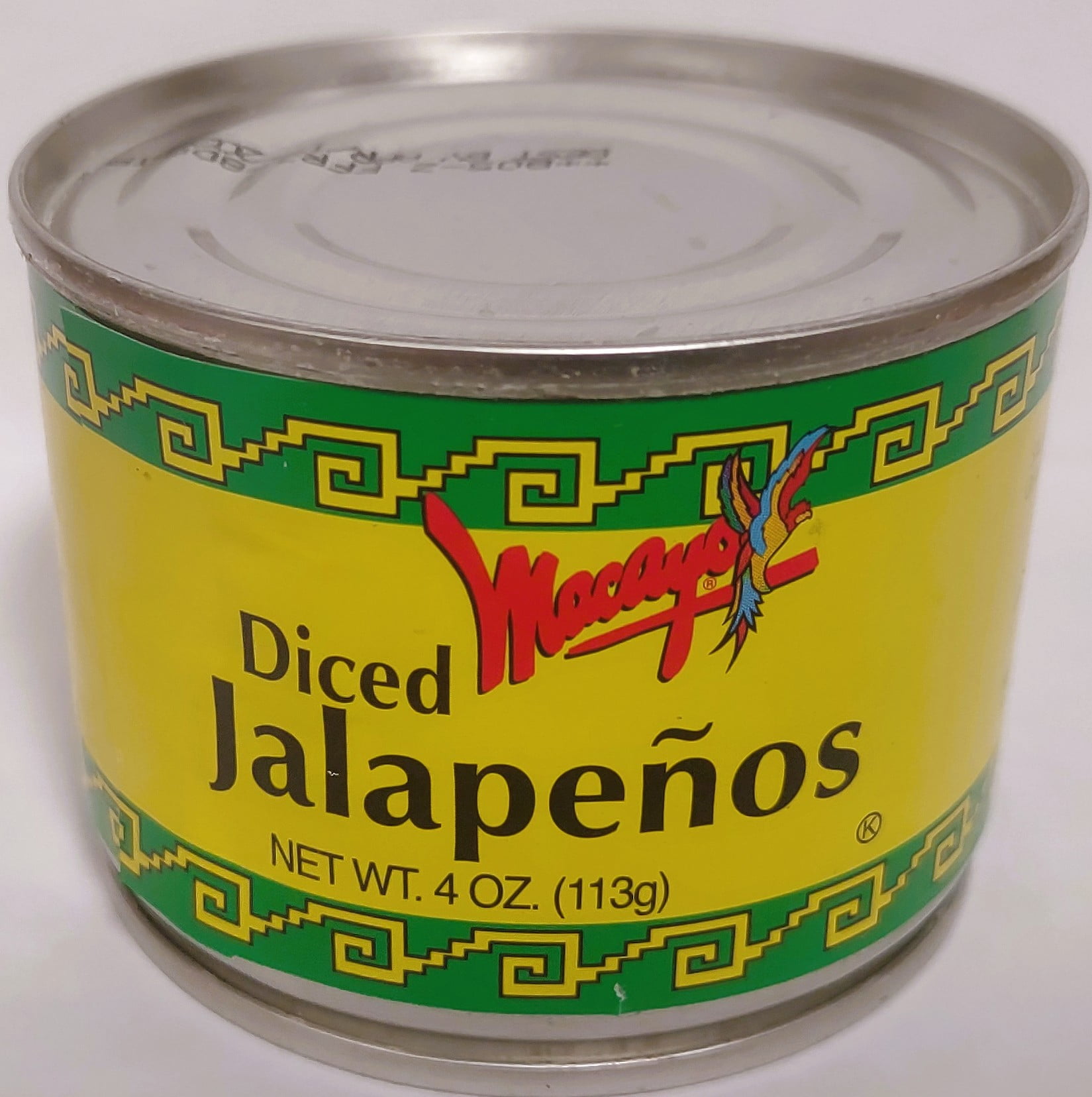 Macayo's Canned Diced Green Jalapenos Can Gluten Free, 4oz