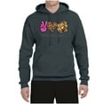 thumbnail image 3 of Peace Love Baseball Sports Unisex Graphic Hoodie Sweatshirt, Charcoal, XX-Large, 3 of 5