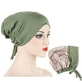 thumbnail image 4 of Holzkary Soft Slouchy Snood Bamboo Cap Beanie for Women Cancer Hair Loss Turban Hat Chemo Headwear Women Turban Head Wrap Cancer Head Hat Cap Ethnic Cover Wrap Turban Headwear Turban Cap, 4 of 4