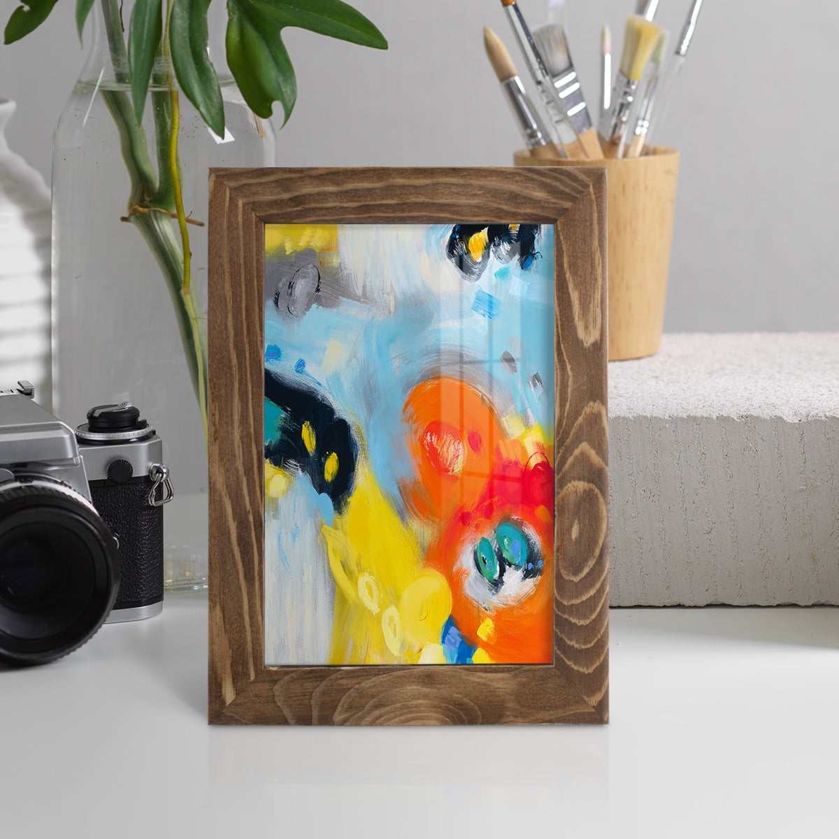 In the Loop II -Framed Print w/glass-Walnut