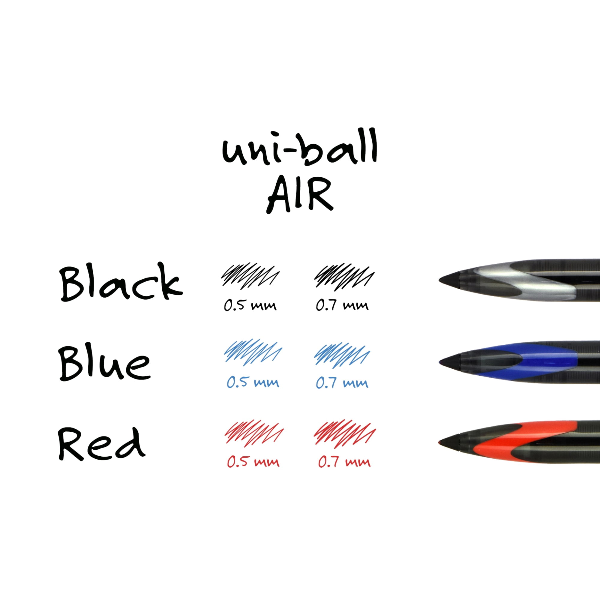 Uniball Air Porous Point Pens, Fine Point (0.7mm), Blue Ink, 3 Count