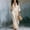 Beige, variant on Morttic Women's Boho Floral Print Batwing Sleeve Ethnic Retro V-Neck Embroidered Trim Casual Vacation Maxi Dress Yellow,S