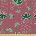 thumbnail image 2 of Ambesonne Nature Fabric by the Yard Upholstery, Meditation Yoga Flowers Art, 3 Yards, Dark Coral and Sea Green, 2 of 5