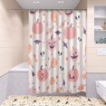 thumbnail image 6 of 4-Piece Bathroom Set with Waterproof Shower Curtain with Non-Slip Bath Mat, U-Shaped Mat & Toilet Lid Cover Cute Pastel Pink Halloween, 6 of 8