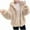 Beige Fleece Jacket Women, variant on BSDJILFG Fleece Jackets for Women Button Down Cardigan Fuzzy Bomber Jacket Warm Parkas Outerwear with Pockets
