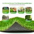 thumbnail image 5 of SOFHLILI Lawn 2ft x 2ft-0.78in Realistic Artificial Grass Turf,Pet Friendly Fake Grass Lawn Indoor Outdoor Use,Premium Synthetic Grass with Drainage Holes,UV Protected, 5 of 8