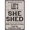 thumbnail image 1 of LEE'S She Shed Sign Lady Cave Gift 8 x 12 Matte Finish Metal 108120082344, 1 of 1