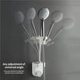 thumbnail image 4 of Cabezal De Ducha Montaje En Pared Universal Ajustable Con Cuello De Ganso Flexible Ranuras De Almacenamiento Gancho Soporte Para Boquilla De Ducha Caddy Rack Soporte Para Secador De Pelo Serendint HA027295-02, 4 of 7