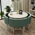 thumbnail image 1 of Dining Table Set 4 Chairs Office Reception Seat Suits Negotiation Table Casual Visitor Round Table Visitor Office Desk Chair Set My Lux Decor Round, 1 of 58