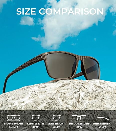 4-Pack Polarized Sunglasses for Men – UV Protection Classic Shades for Driving, Fishing, Golf (Black, Blue, Red, Brown)-dh