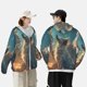 thumbnail image 4 of Fotbe Starry Sky Cloud Wolf Chaqueta con Protección Solar UPF 50+ para Hombre y Mujer, Camisa con Capucha y Bolsillos-X-Large, 4 of 7