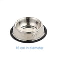 thumbnail image 6 of Stainless Steel Dog Bowl with Rubber Base for Food and Water, Pet Food Container, Perfect for Small to Medium Dogs or Cats (2 Pack), 6 of 8