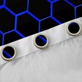 thumbnail image 4 of Feelyou Square Abstract Black Out Curtains, Blue Honeycomb Curtains Pack of 2 (42x63 Each), 4 of 6