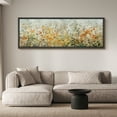 thumbnail image 2 of Large Framed Canvas Print Autumn Prairie Watercolor Canvas – Soft Neutral Wild Grass and Flowers Painting Wall Art Decorative Ready to Hang Painting for Living room Bedroom - 60"x20" Black Frame, 2 of 9