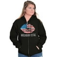 thumbnail image 5 of American Cutie USA Flag Kiss Lips Hoodie Sweatshirt Women Brisco Brands M, 5 of 6