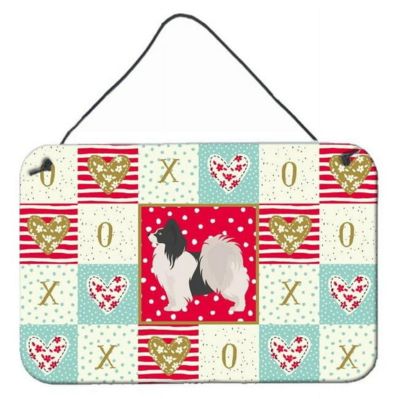 Carolines Treasures CK5872DS812 Papillon 2 Love Wall or Door Hanging Prints 8x12 multicolor