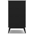 thumbnail image 4 of Simpli Home Draper 64 inch x 35 inch Solid Wood Mid Century Modern Wide Bookcase and Storage Unit in Black, 4 of 15