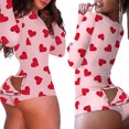 thumbnail image 4 of One opening Women Cute Printed Long Sleeve Functional Buttons Design Romper, 4 of 4