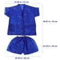 thumbnail image 4 of OUNONA 5Sets Blue Disposable Sweat Suit for Spa Sauna Hotel Use Convenient One Time Use, 4 of 8