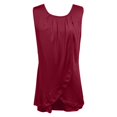thumbnail image 5 of WUXIAN Women Maternity Pajamas Set Sleeveless Crew Neck Sleepwear Double Layer Postpartum Top And Shorts Set For Pregnancy Clothes, 5 of 6