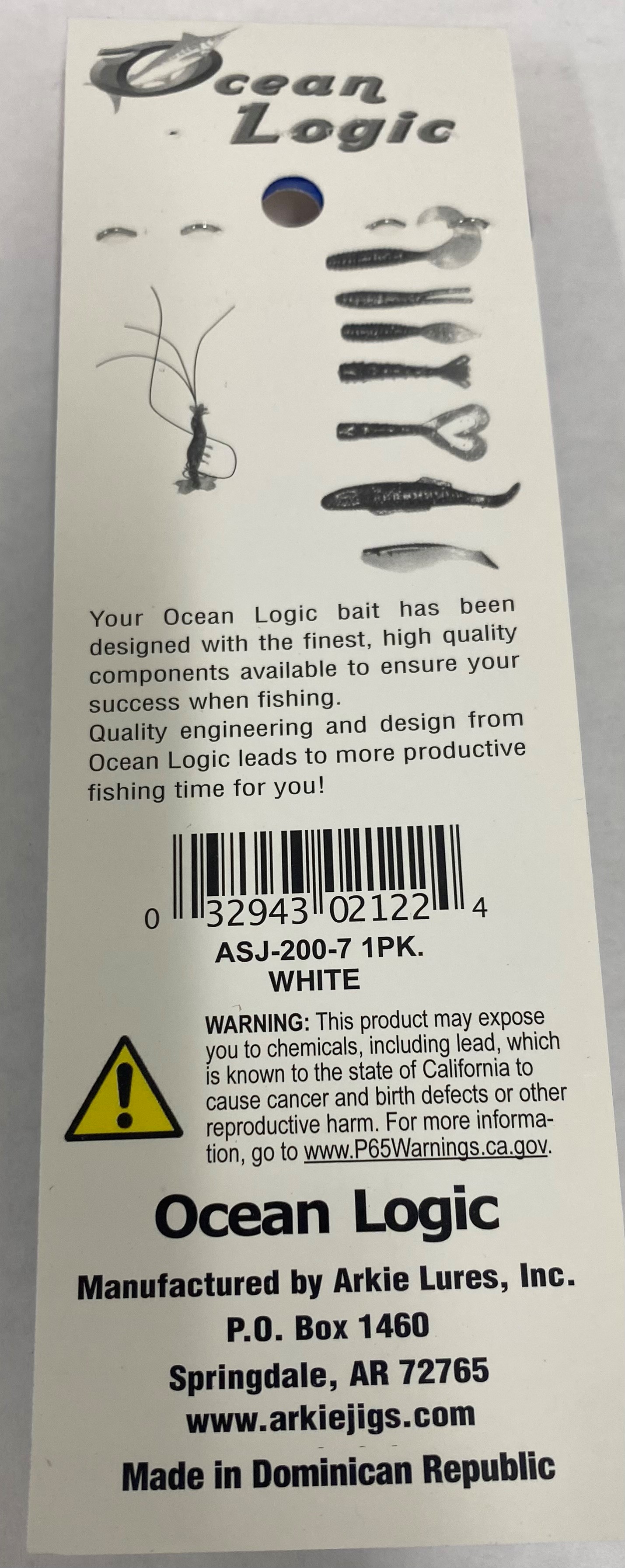 Ocean Logic Striper Fishing Jig, Color White,Size 2 oz.