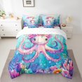 thumbnail image 2 of Erosebridal Teen Flower Octopus Bedding Sets Twin Size,Cartoon Sealife Comforter Sets with Sheets,Marine Room Decorative,Breathable,7pcs, 2 of 6