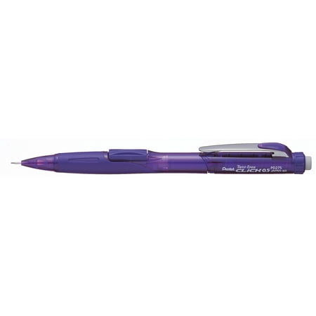 Click Into Lead Pentel Twist-Erase Click Mechanical Pencil - #2, HB Lead Degree (Hardness) - 0.5 mm Lead Diameter - Refillable - Violet, ()