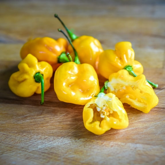 Small Yellow Cherry Habanero Hot Pepper Seeds - 250 Mg Packet ~50 Seeds - Farm & Garden Vegetable Gardening Seeds - Non-GMO, Open Pollinated