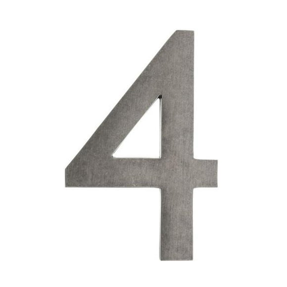 Architectural Mailboxes 3585APA-4 Floating House Number 4, Antique Pewter - 5 in.