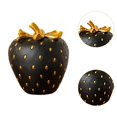 thumbnail image 6 of deevoka Strawberry Fruit Figurine Decor Gift Sculpture for Office Kitchen Photo Prop Black Gold, 6 of 9