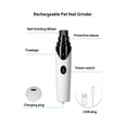 thumbnail image 3 of Molinillo de uñas para perros, recortador de uñas para mascotas, herramienta para el cuidado de garras de gato, recortador de uñas eléctrico recargable para mascotas, aseo de patas indoloro ER, 3 of 4