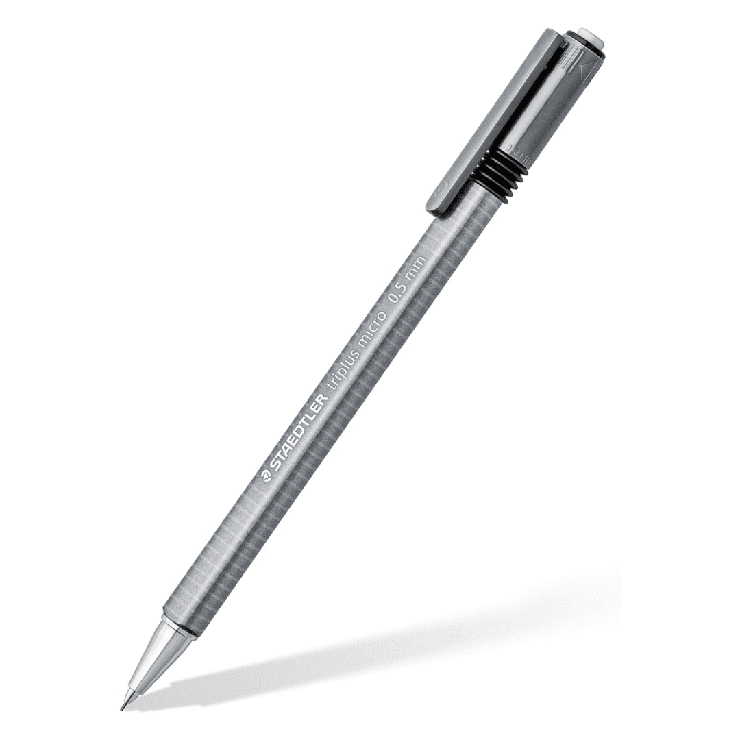 STAEDTLER Triplus Micro Mechanical Pencils 18 Pack (18 sets of 3 pcs) (#2) 0.5mm lead, Retractable with Twist Eraser, Ergonomic Triangular Grip for Writing, Drawing & Drafting, 54 Count