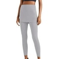 thumbnail image 2 of Sakmal Women Leggings Soft Plus Size Gray High Waisted Yoga Pants Gym Long Solid Leggings, 2 of 7