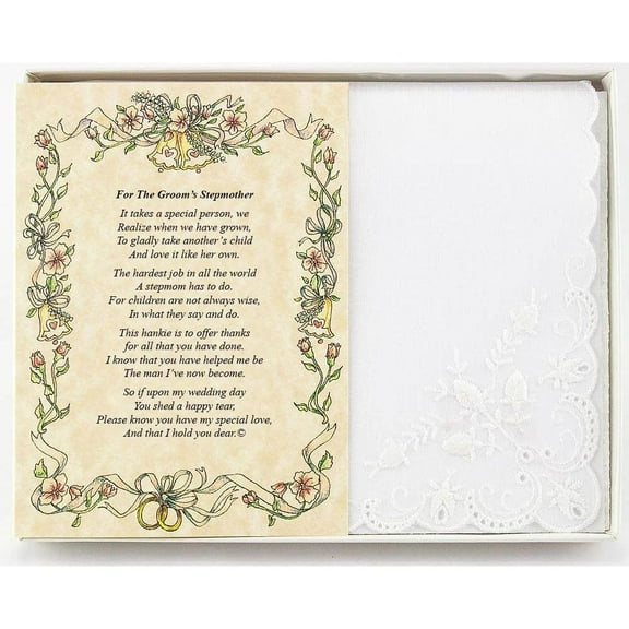 For Groom's Stepmother or Someone Dear Wedding Handkerchief