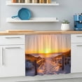 thumbnail image 6 of Summer Beach Cabinet Curtain 28"Wx35"L, Dustproof Under Sink Skirt with Self Adhesive Tape, Sunset Nautical Ocean Sea Cabinet Curtain Cover for Bathroom Vanity, Kitchen Sink, Laundry Room, 6 of 9