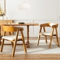 thumbnail image 5 of ANHDAH Set of 4 Wooden Dining Room Chairs, Upholstered Armchairs, Farmhouse Style for Kitchen & Living Room, 5 of 8