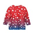 thumbnail image 4 of YOUYEDIAN Teen Girls 3/4 Sleeve Shirts 6-7 Floral Print Top Crew Neck T Shirt Casual Tees Watermelon Red 6-7 Years, 4 of 5