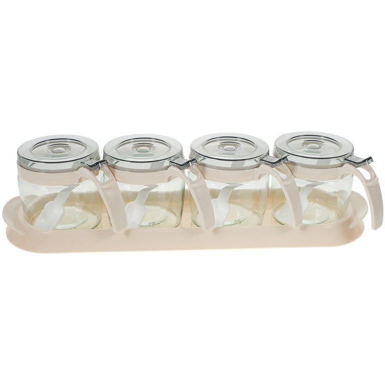 1 Set of Spice Container Delicate Spice Jar Clear Seasoning Storage  Container with Scoop