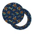 thumbnail image 2 of Disketp Sea Turtles Swimming Funda Redonda para Taburete, Funda de Cojín para Silla de Bar Suave y Elástica-12 inch, 2 of 7