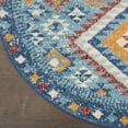thumbnail image 5 of Nourison Passion Transitional Blue/Multicolor 5'3" x round Area Rug, (5 Round), 5 of 9