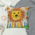 thumbnail image 2 of ARISTURING  Throw Pillow Cover Orange Baby Lion Animal Watercolor Drawing Nursery Safari Big  Pillowcase Home Decor Square Pillow Case Cushion Cover, 2 of 5