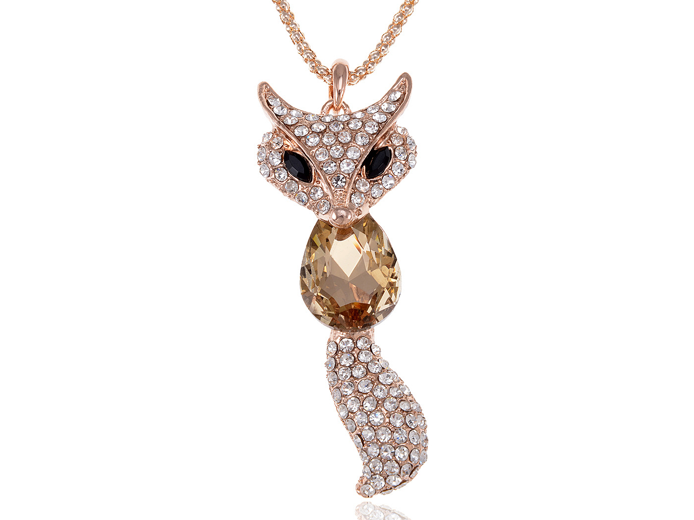 NOUMANDA Crystal Fox Brooch – Gold-Plated Rhinestone Jewelry, Fashion Accessory For Women