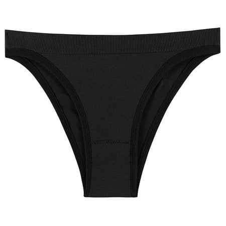 hoksml Briefs for Women  Women s Sports Thong Large Size Seamless Sexy Elastic T-pants Women s Seamless Solid Color Comfortable Low-waist Panty on Clearance